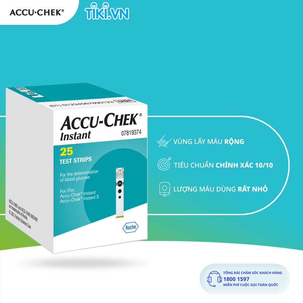 Hộp 25 Que Thử Đường Huyết ACCU-CHEK Instant