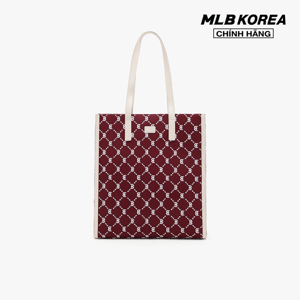 MLB - Túi tote chữ nhật Monogram Diamond Jacquard 3AORM012N