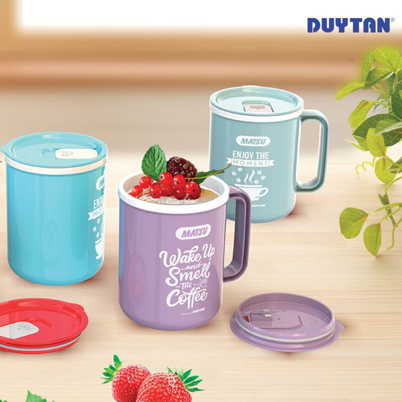 Ca tròn nhựa DUY TÂN Matsu 500ml (9,6 x 12,4 x 12,4 cm) - No.1233- Giao màu ngẫu nhiên