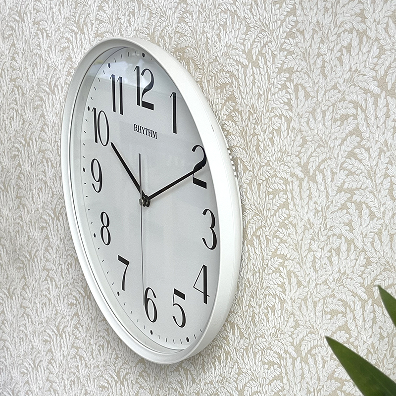 Đồng hồ Rhythm CMG636WR03 – Kt 35.0 x 4.9cm, 1.000g . Vỏ nhựa. Dùng Pin.