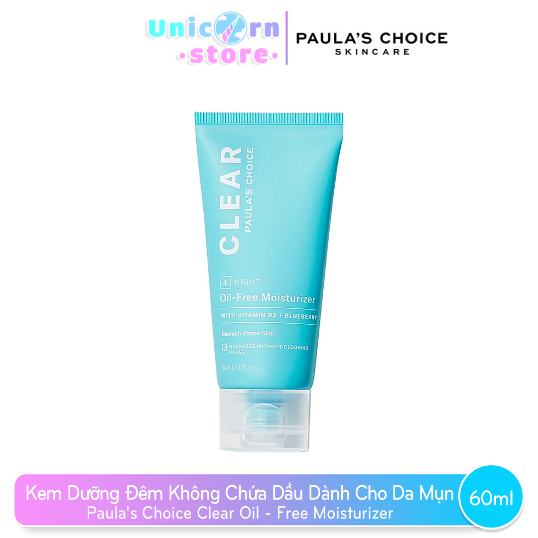 Kem dưỡng ẩm đêm không dầu dành cho da mụn 60ml - Paula's Choice CLEAR OIL-FREE MOISTURIZER