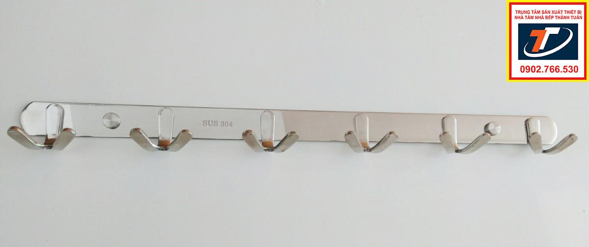 Móc áo 6 móc 2 chia inox SUS 304, TT-021