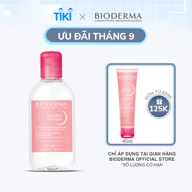 Nước Hoa Hồng Dưỡng Ẩm Và Làm Dịu Da Bioderma Sensibio Tonique