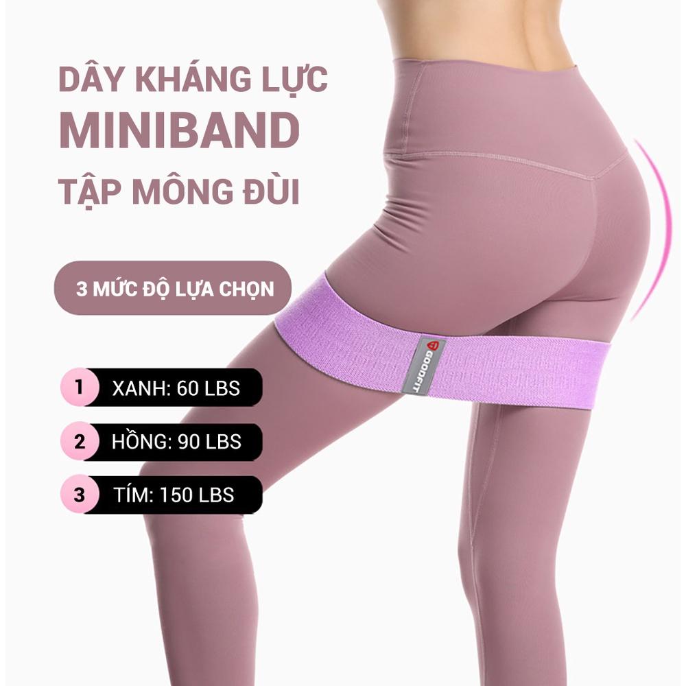 Dây tập gym, tập mông mini band GoodFit GF914MB(Set 3 dây) Hàng chính hãng, Có Sẵn số lượng lớn