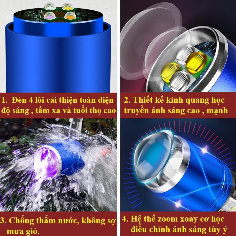 Đèn Pin Soi Phao Câu Cá 4 Màu Đa Chức Năng Tiện Dụng