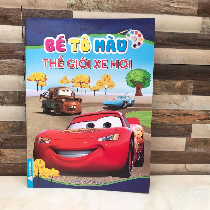 Bé tập tô màu thế giới xe hơi