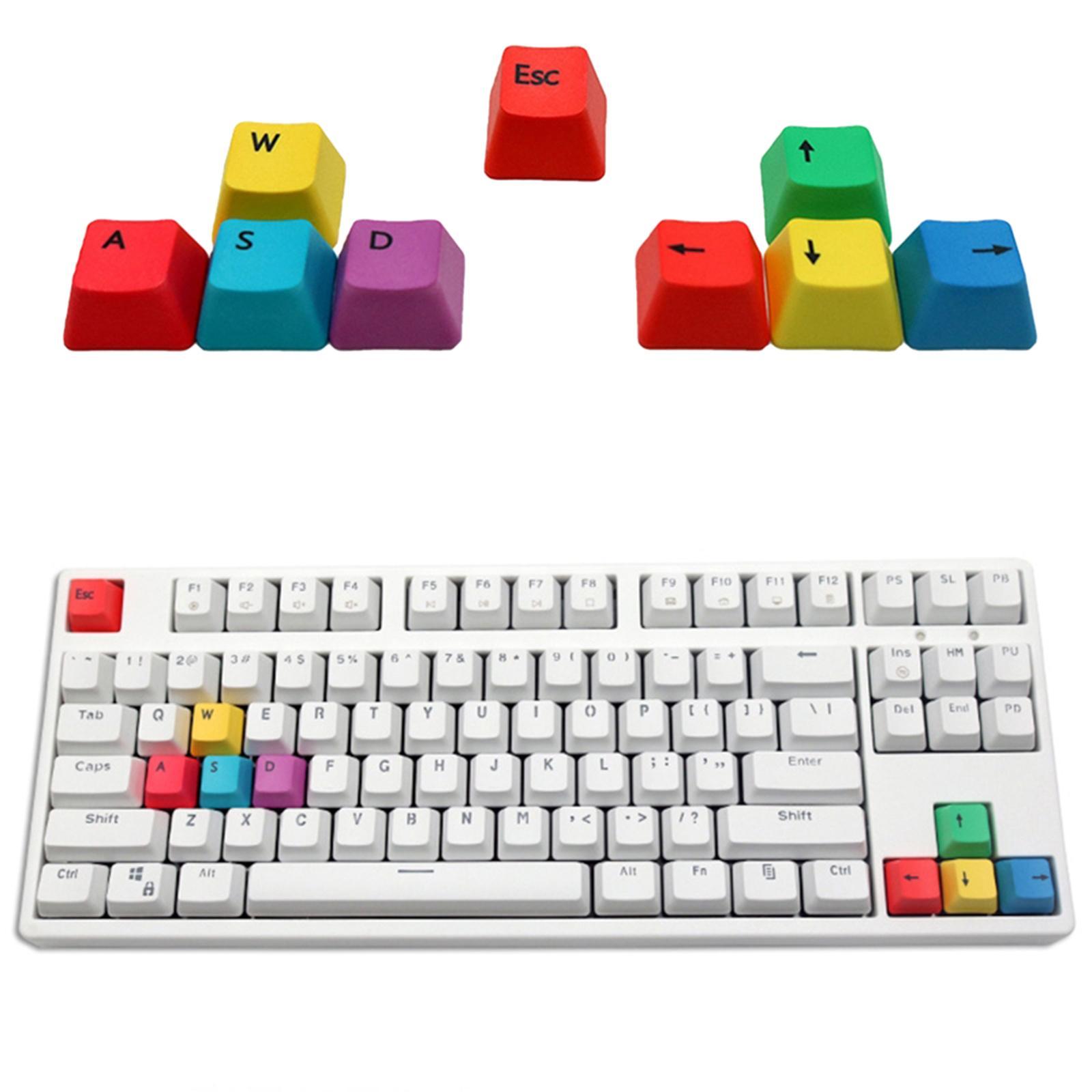 Upgraded PBT Pudding Keycaps 9pcs Set ESC ,  Keys , W , A , S , D