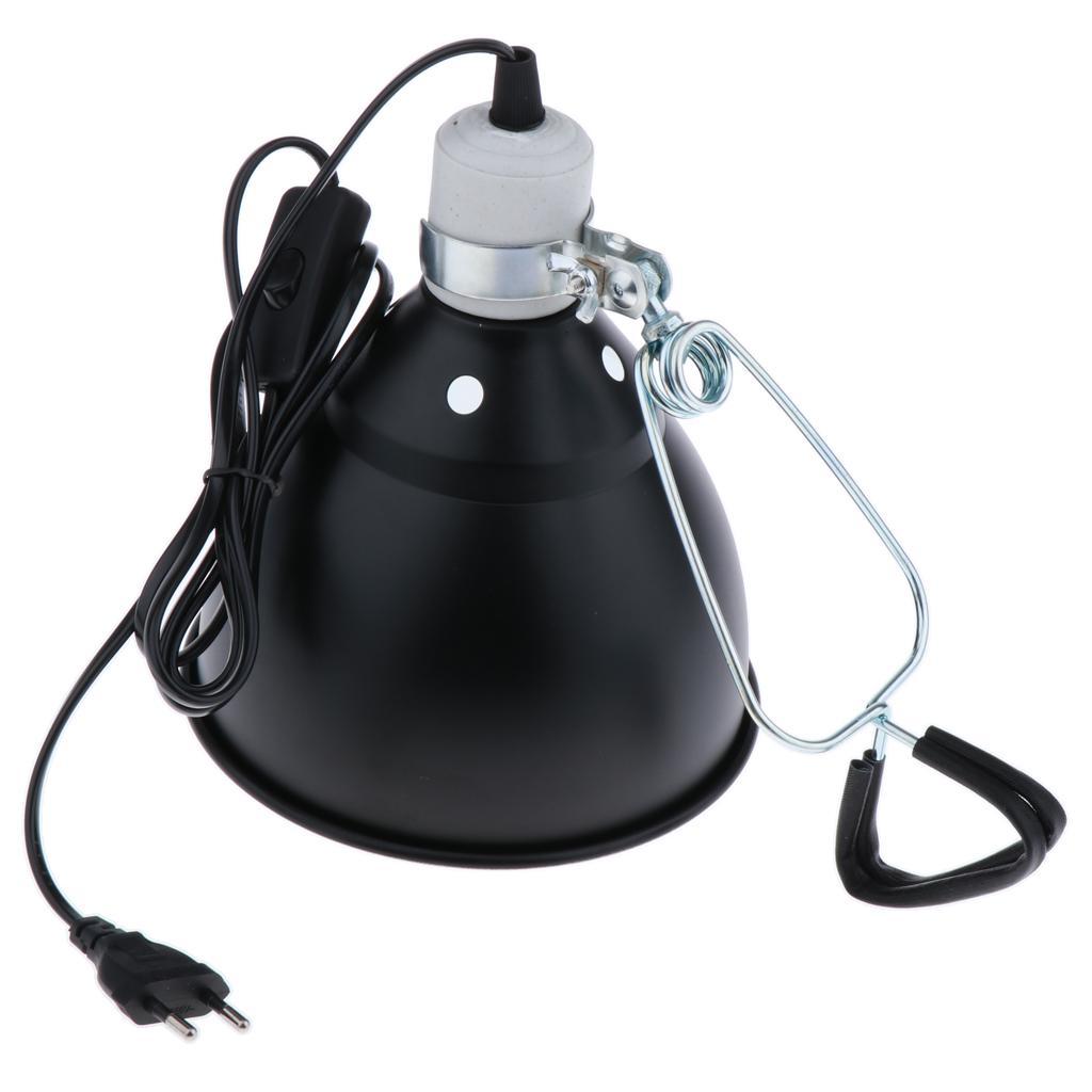 E27 Reptile Tortoise Lizards Terrarium Ceramic Heating Light Holder Black