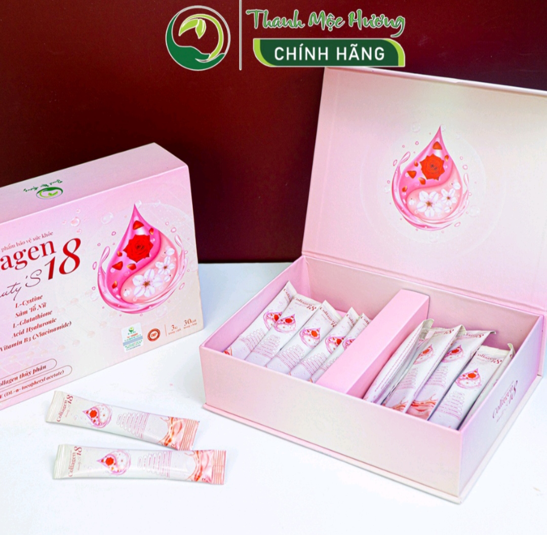 Collagen Thanh Mộc Hương dạng cốm thủy phân chống lão hóa da hộp 30 gói