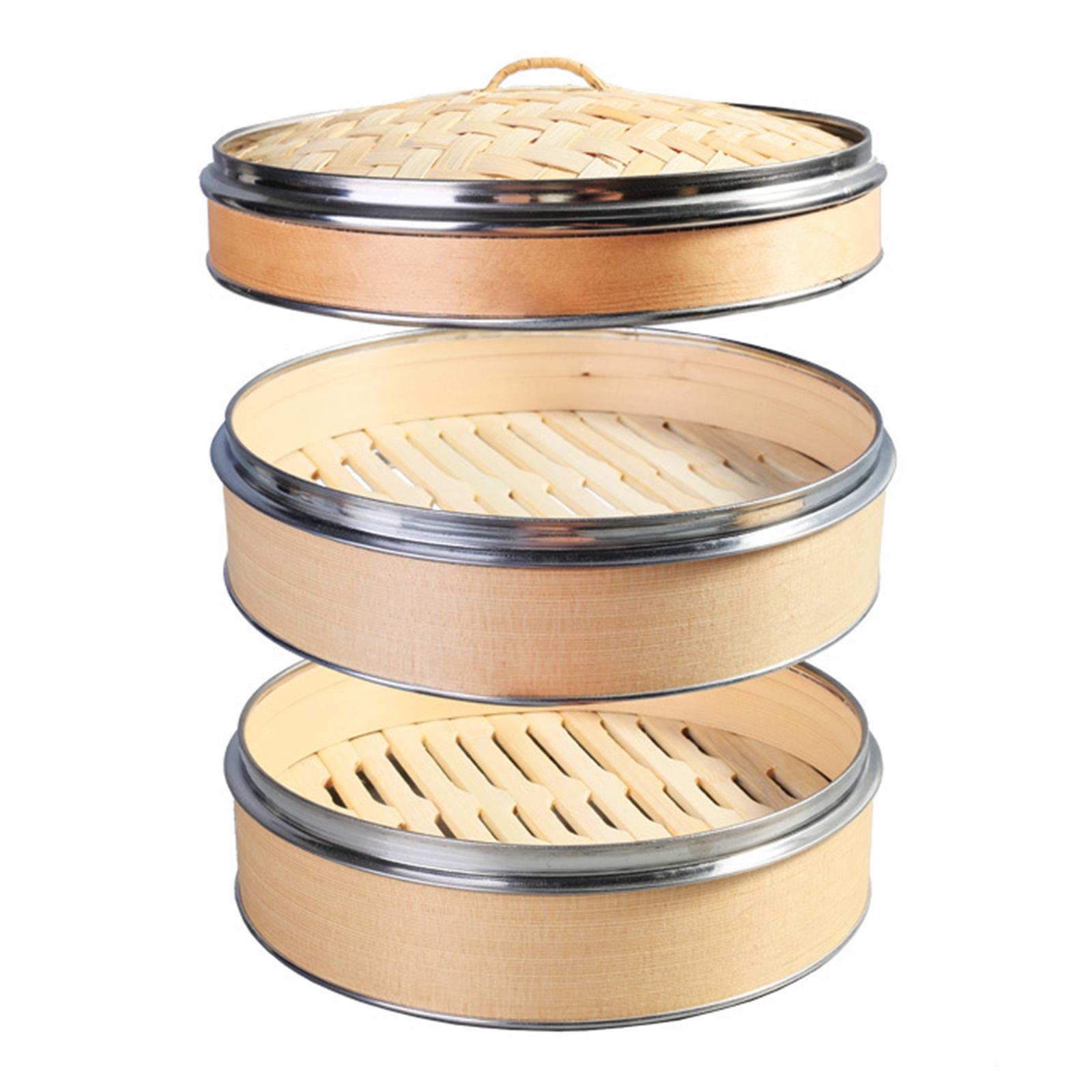 Steamers Round Multifunction Stainless Steel Edging Cookware for Buns Baking Dumpling