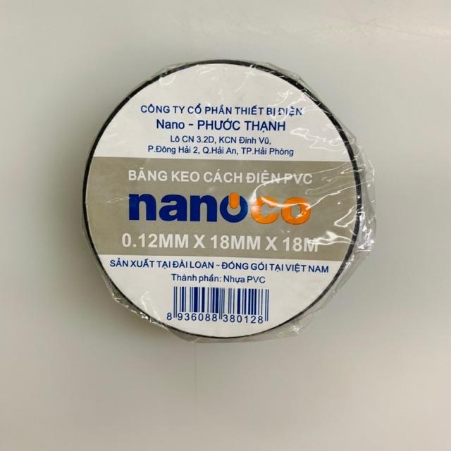 Băng dính cách điện PVC nano 0.12mm x 18mm x 18m