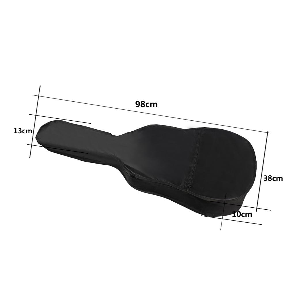 Di động 38/41 inch guitar acoustic mang túi mềm với dây đeo vai guitar ba lô màu đen