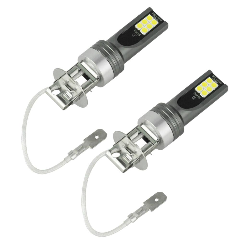 H3 6500K 3030 12 LED Bulbs Daytime Running Light Car Headlight