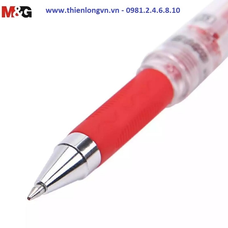 Hộp 12 cây Bút nước - bút gel 0.7mm M&G - GP1111 màu đỏ