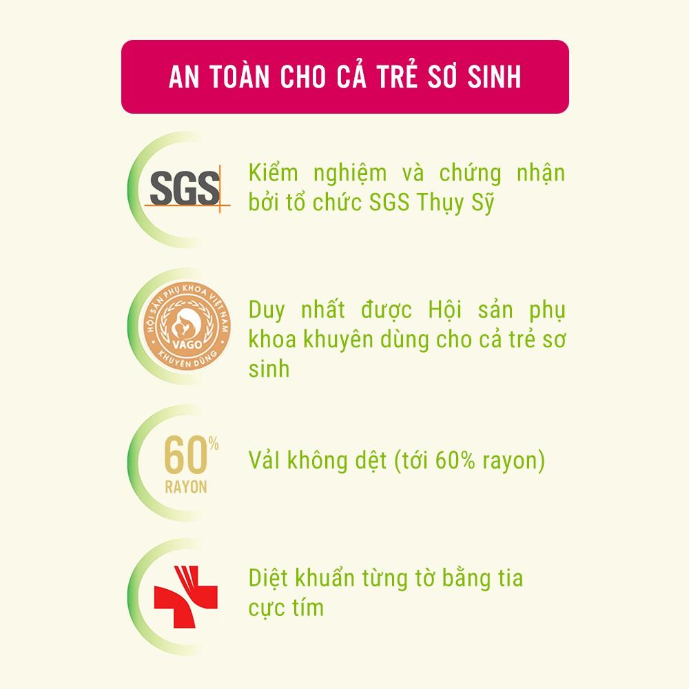 Combo 3 Khăn khô đa năng Mamamy, dùng thay khăn sữa, không chứa huỳnh quang, hộp 180 tờ, an toàn cho trẻ sơ sinh