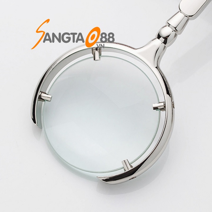 Kính lúp cầm tay 8X-60mm sang trọng, tinh tế - Tặng móc khóa tô vít đa năng 3in1