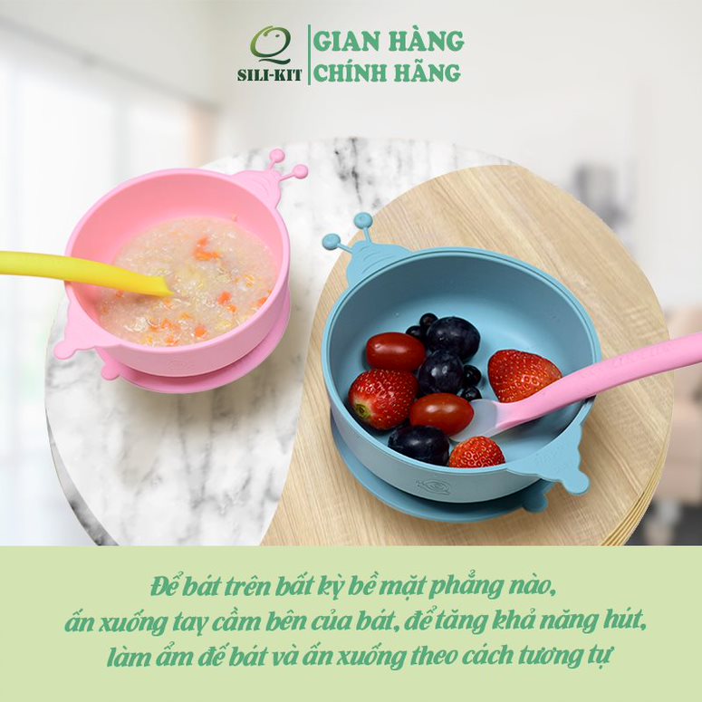 Bát ăn dặm hình con ốc sên đế hít chân không chống đổ, hỗ trợ bé phát triển kỹ năng ăn độc lập