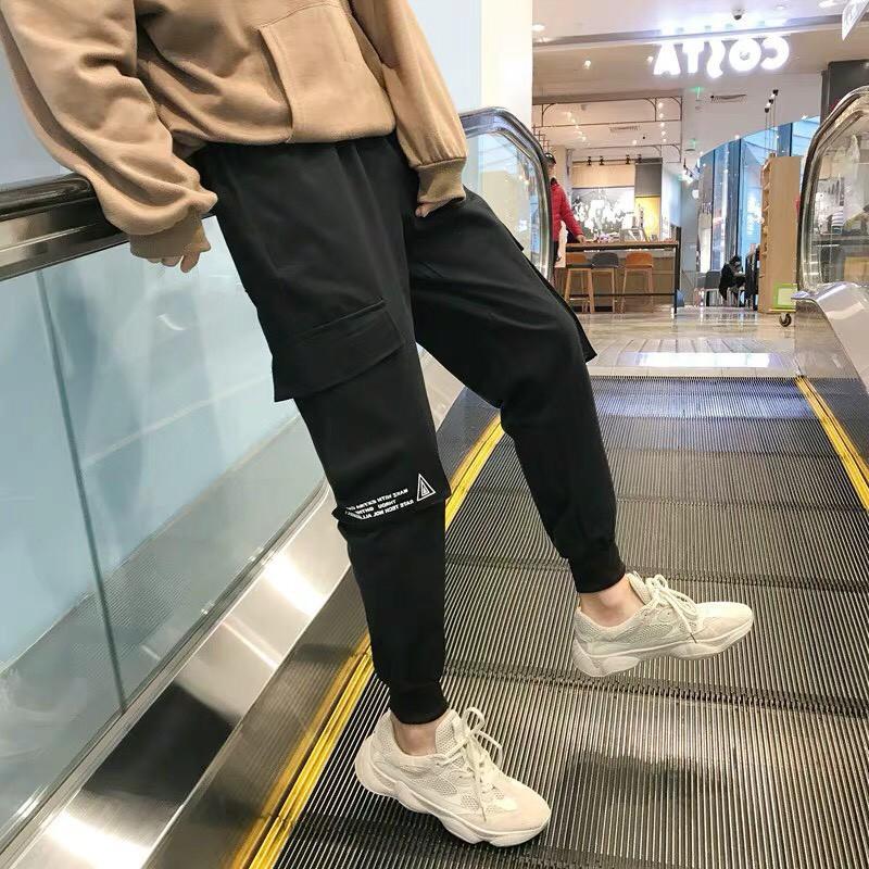 Quần jogger kaki túi hộp unisex In, ulzzang WIND