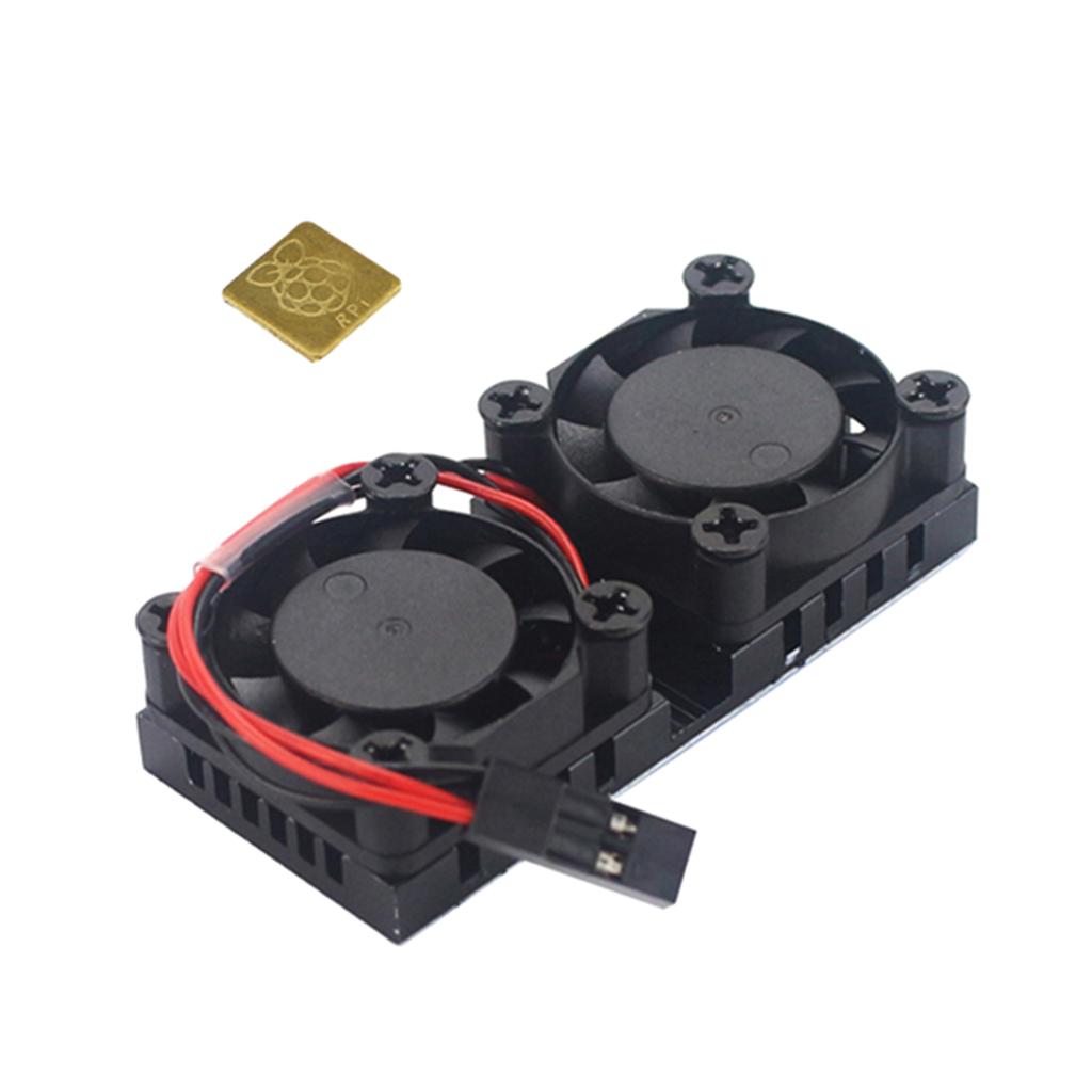 5V 0.3A Fan Cooling System Module with Heatsink for Raspberry Pi 3B/2B/B+, Dual Fan Cooler Fan