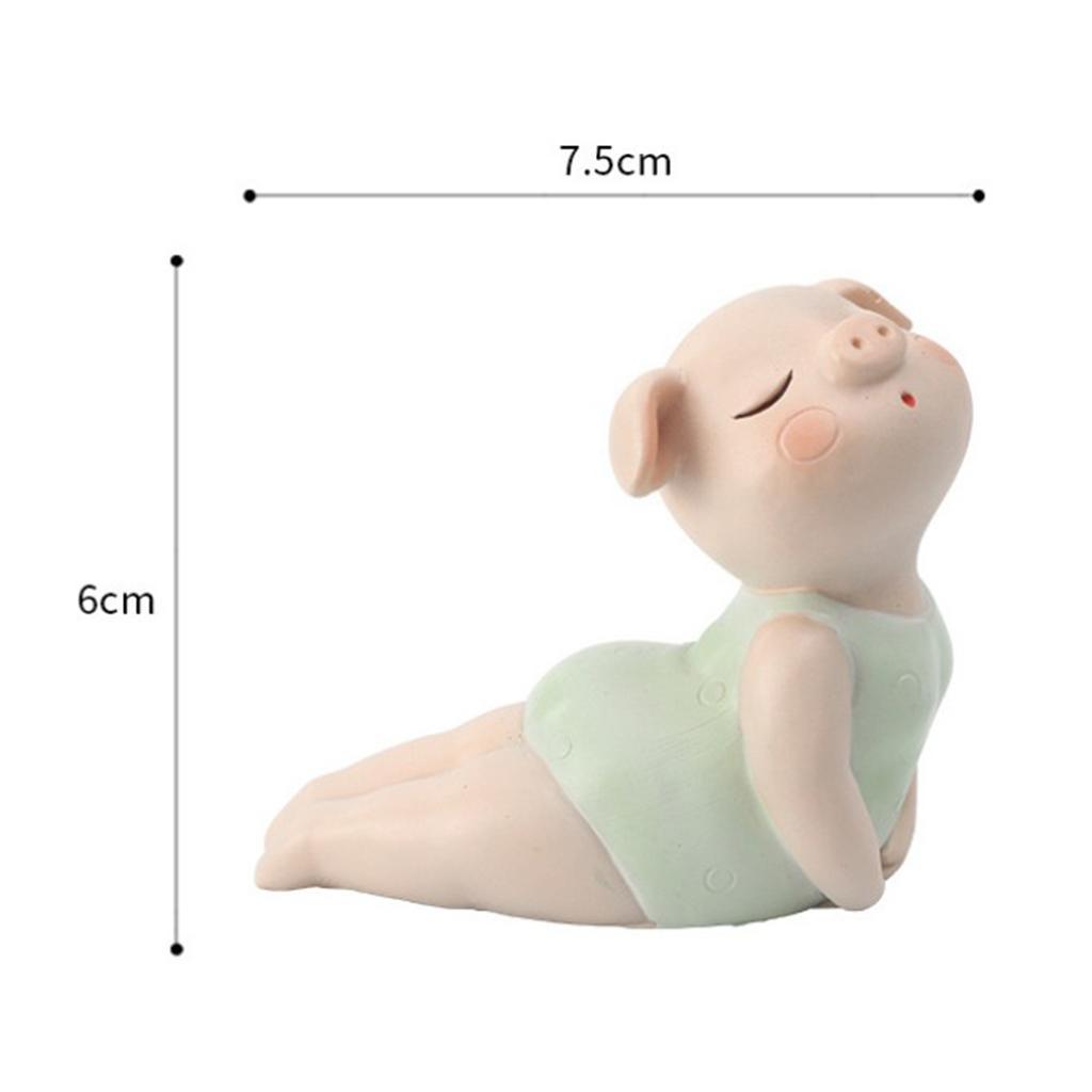 Resin Creative Cartoon Yoga  Decor  Statue for Micro Fairy Garden Decoration Ornaments
