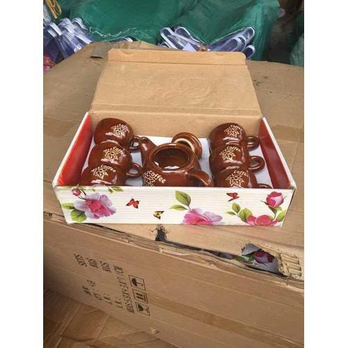 Bộ ấm chén uống Trà Coffee CFO001 - Men sứ cao cấp - Hộp quà tặng