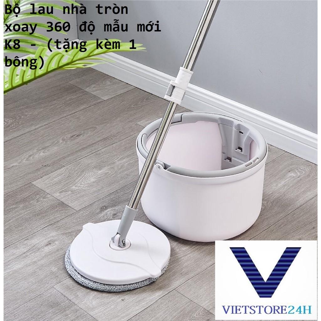 Bộ lau nhà tròn xoay 360 độ mẫu mới K8