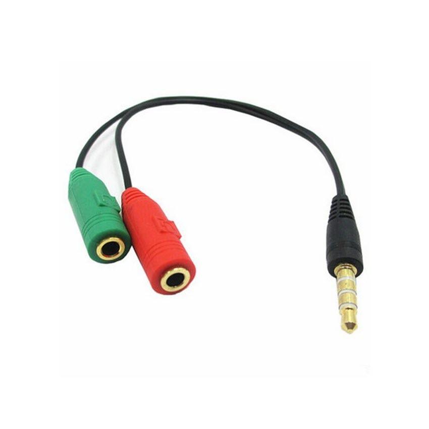 Cáp Chia Mic và Audio chuẩn 3.5 cho ĐIện thoại hát karaoke