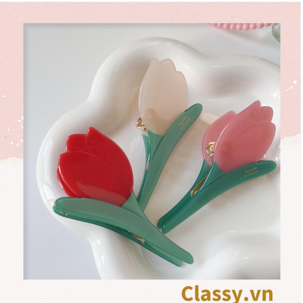 Kẹp càng cua Classy  bông hồng độc đáo, dễ tạo kiểu, không gây rụng tóc PK1579
