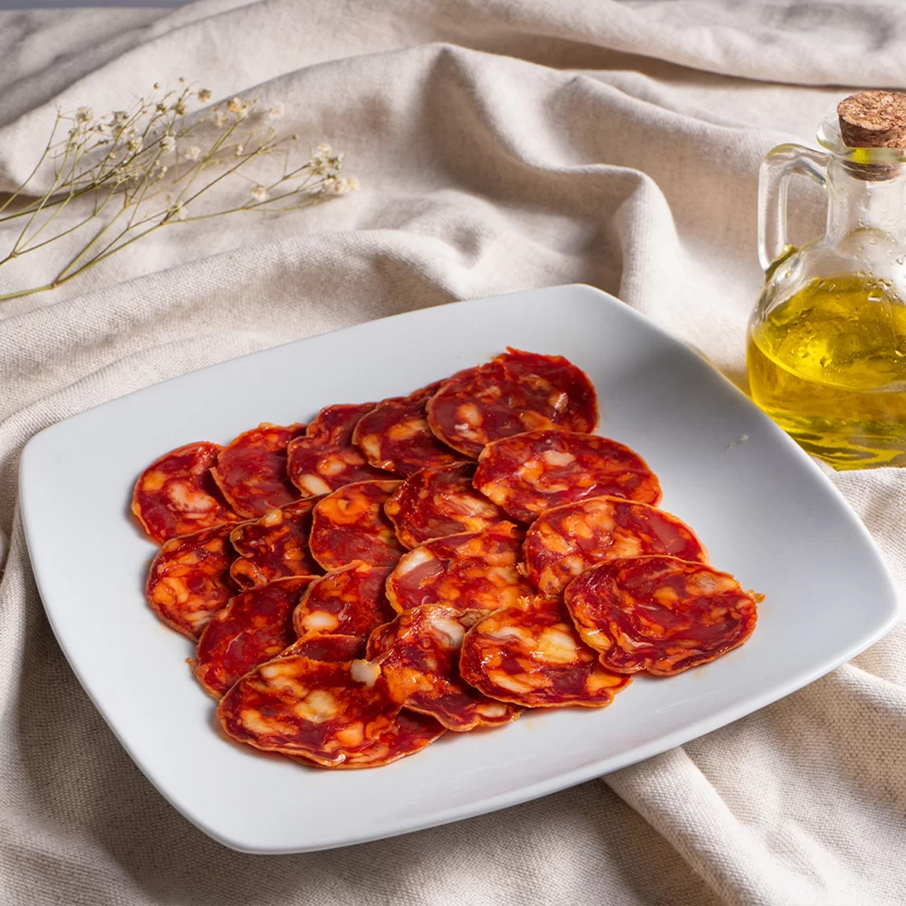Xúc xích Iberico Cebo - Chorizo muối cắt lát