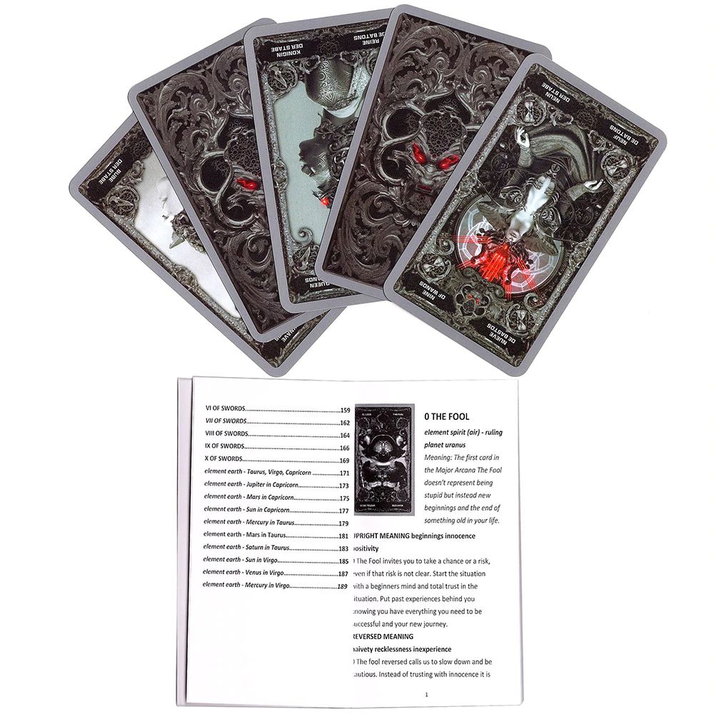 (Size Gốc) Bộ Bài Dark Tarot 78 Thẻ, Hộp Cứng