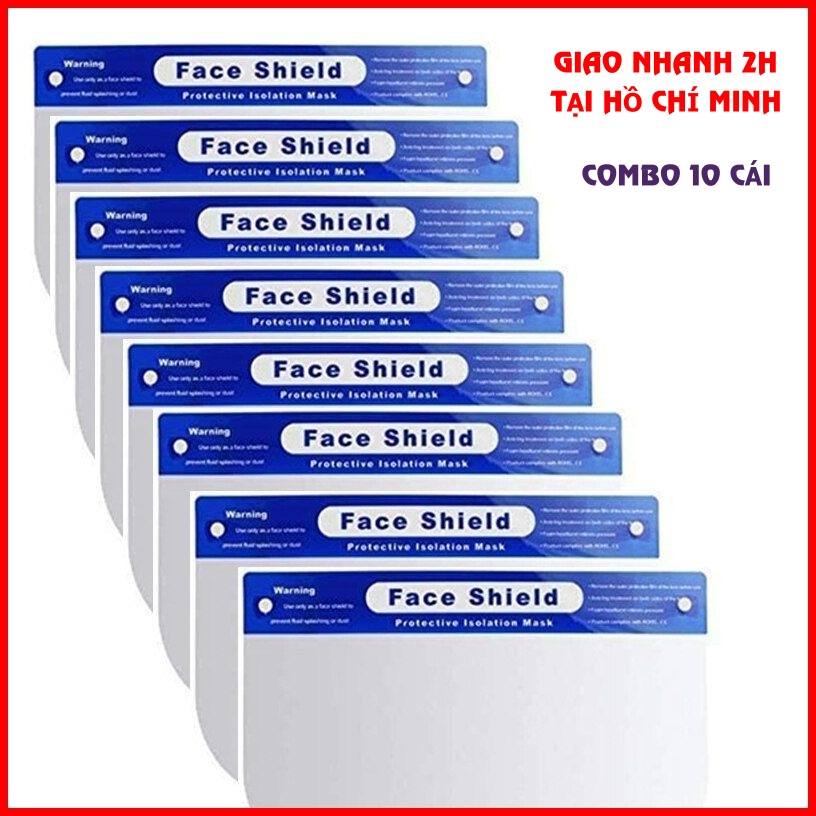 Combo 10 Kính Che Mặt Chống Dịch, Chống Giọt Bắn-Hàng Chính Hãng