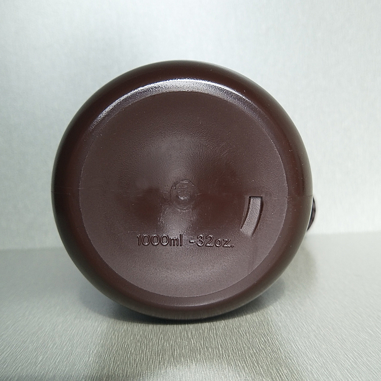 Chai nhựa, loại nâu HDPE, chai miệng hệp