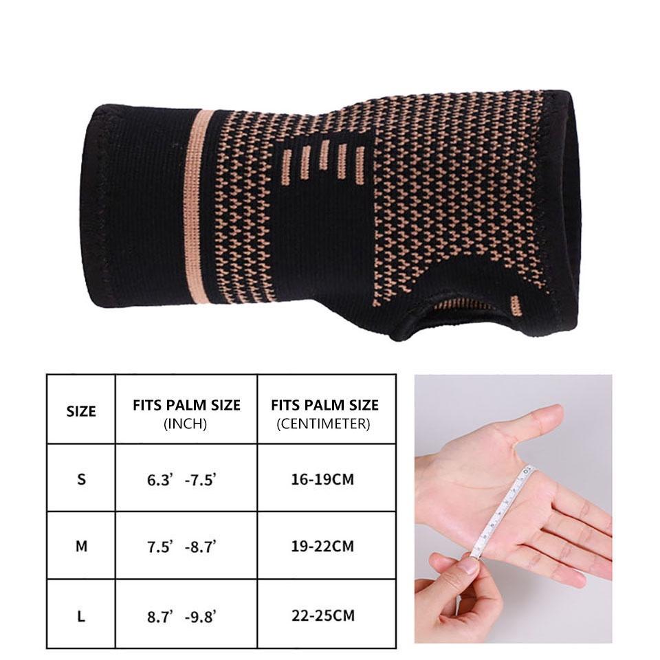 1 Đôi Găng Tay Sợi Đồng Hỗ Trợ Giảm Đau Nhức Cổ Tay
