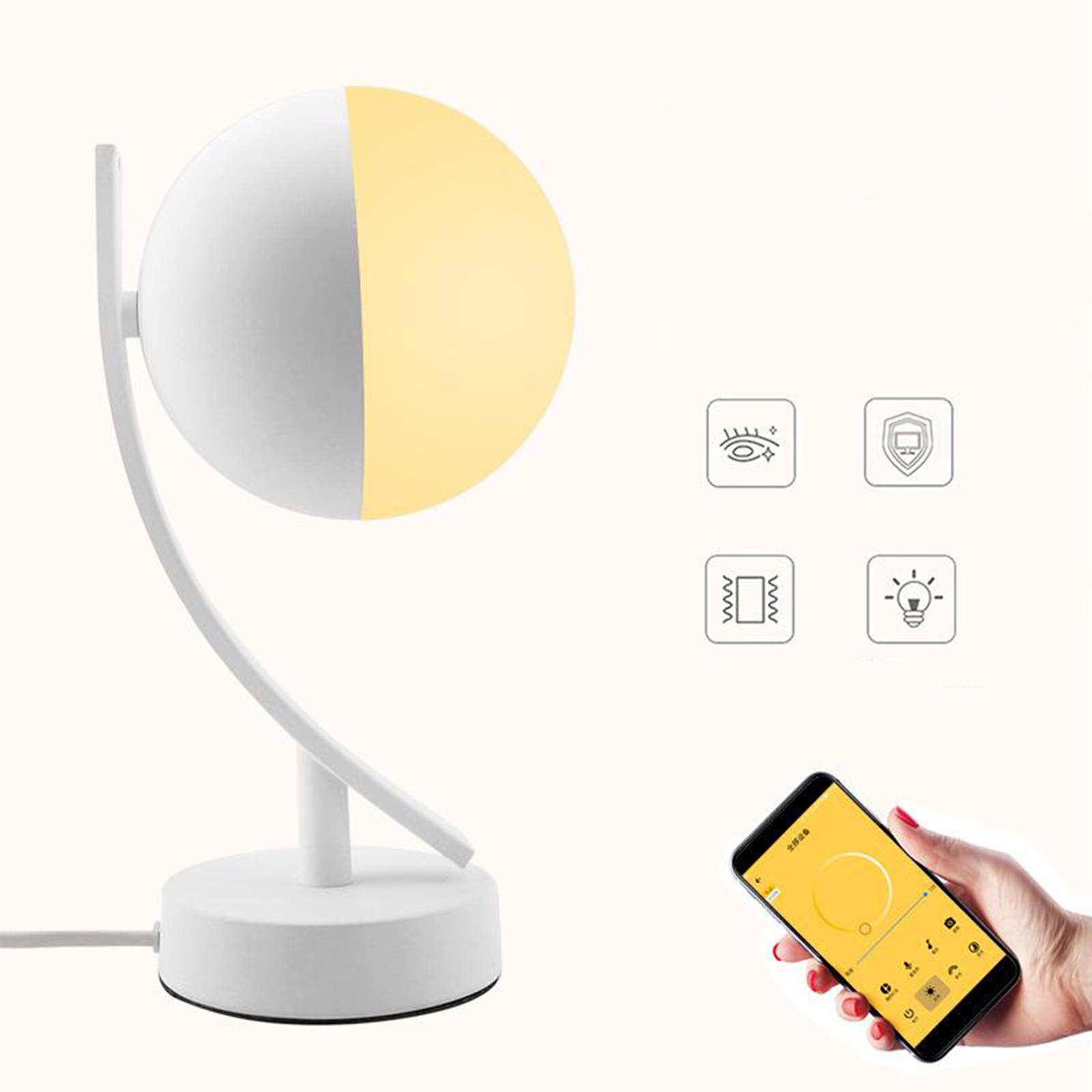 LED Voice Control Desk Lamp Bedside Table Light Eye-Caring Reading Lamp