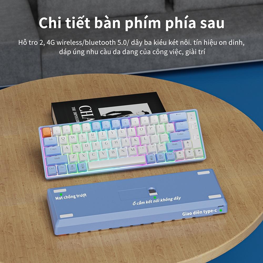 A1894 Bàn phím không dây với 3 Phương thức kết nối Dùng liên tục 7 ngày