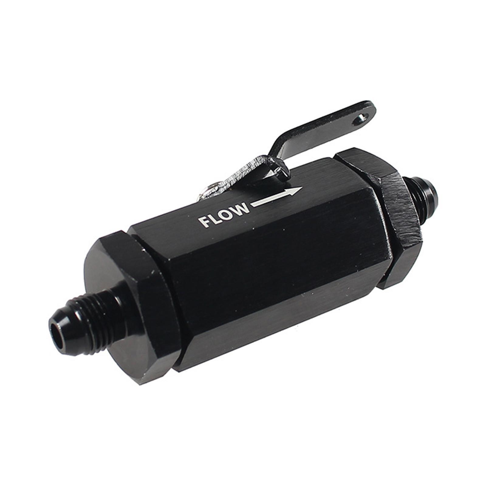 Universal Fuel Shut Off Valve Replace Aluminum Alloy Black Accessories