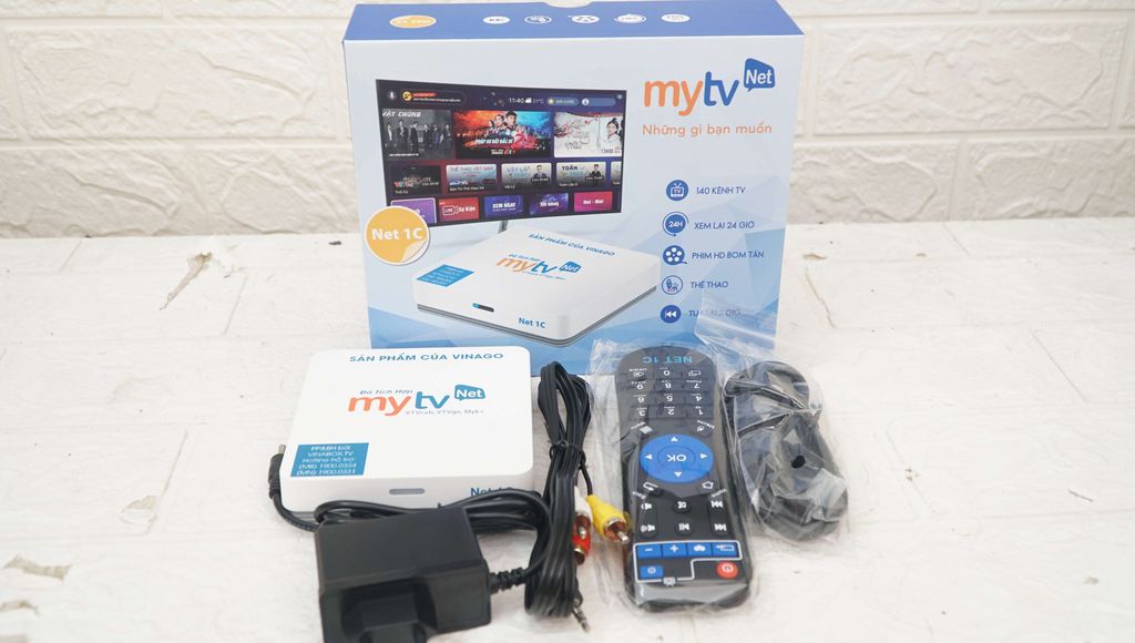 Android Tivi Box MyTV Net 1C  - 2GB RAM, 16GB ROM, Android 9.0 - HÀNG CHÍNH HÃNG 2021