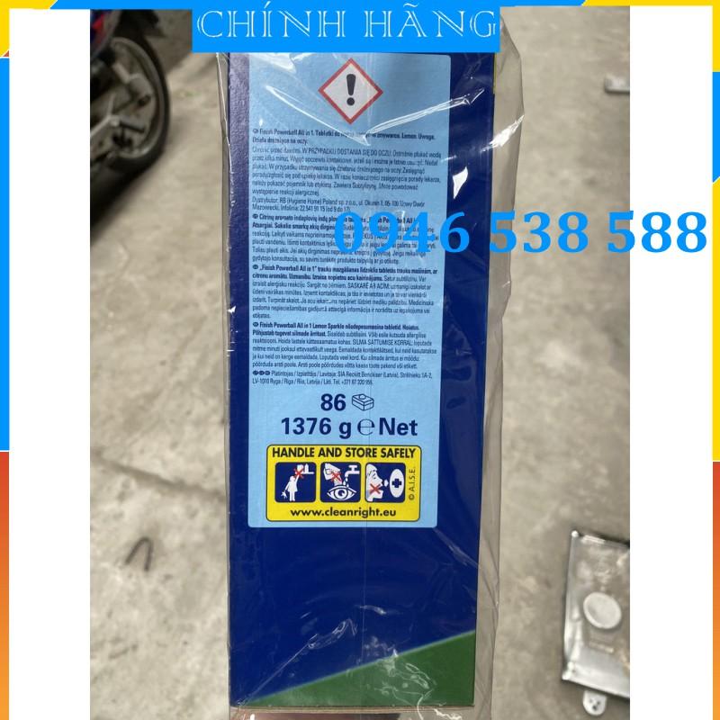 VIÊN RỬA BÁT FINISH ALL IN ONE HƯƠNG CHANH 86 VIÊN NHẬP KHẨU CHÍNH HÃNG