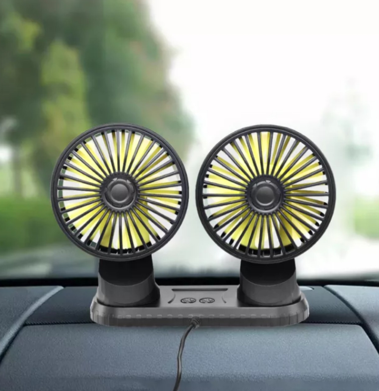 Bộ 2 quạt làm mát trên ôtô xoay 360 độ rể dàng khi sử dụng quạt mini cho ôtô