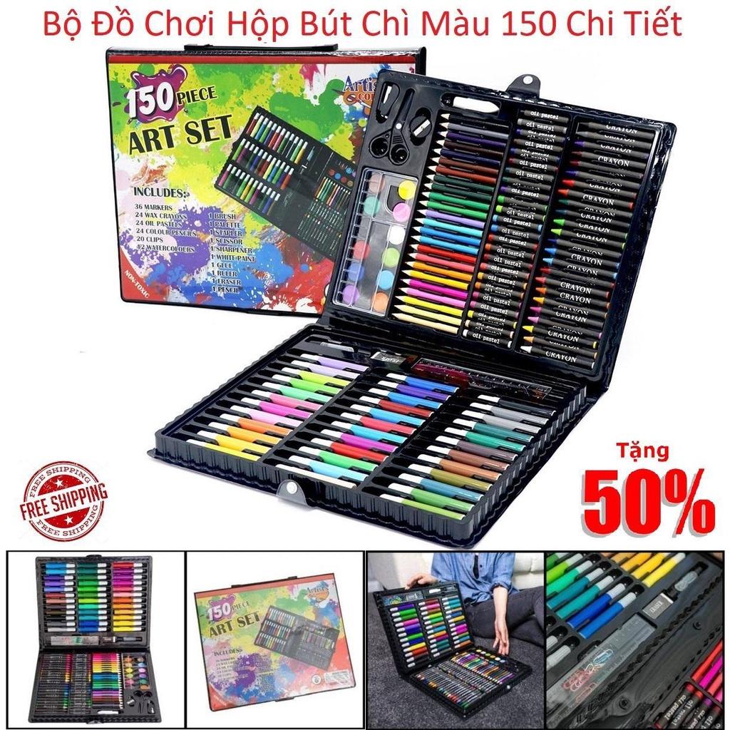 Hộp bút màu 150 chi tiết cho bé yêu thỏa sức sáng tạo, thiết kế gọn gàng thông minh tiện lợi - Yumeshop94