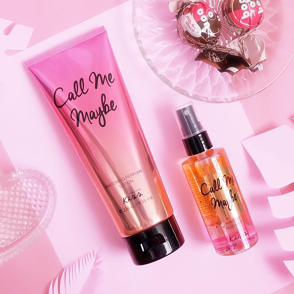 Bộ Đôi Hoàn Hảo Malissa Kiss Body Lotion &amp; Body Mist Hương Call Me Baby 226G