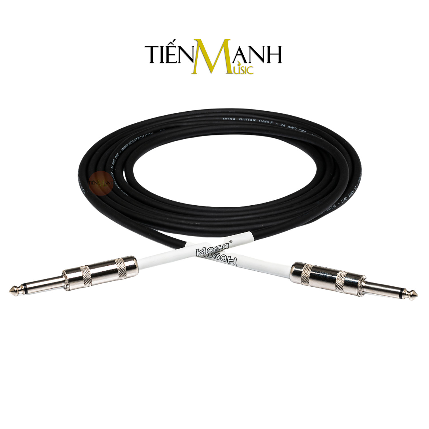 Dây Cáp Guitar Hosa 2 Đầu 6ly TS Mono Dài 1.5m, 3m, 4.5m, 6m, 7.5m GTR-205, GTR-210, GTR-215, GTR-220, GTR-225 Cable Hàng Chính Hãng - Kèm Móng Gẩy DreamMaker