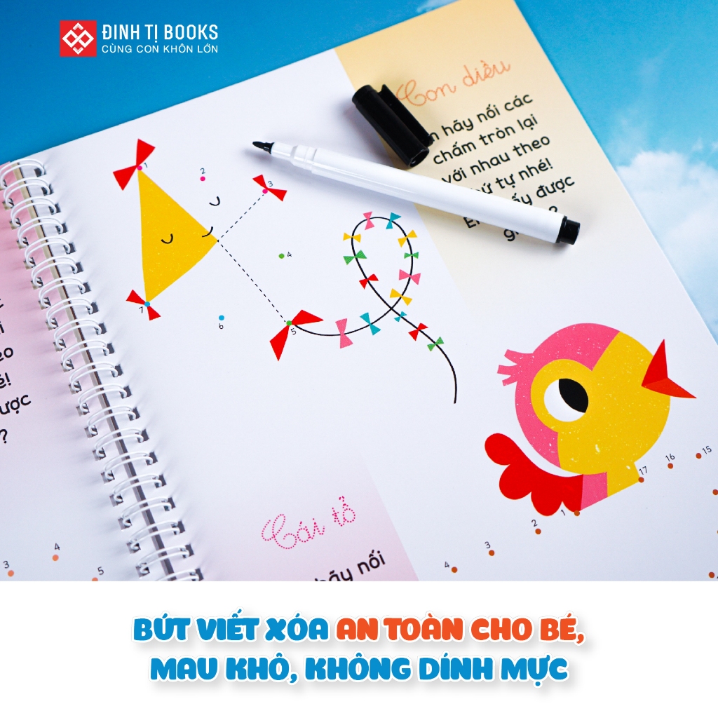 Sách - Viết xóa thông minh cho bé từ 4-7 tuổi - Đinh Tị Books
