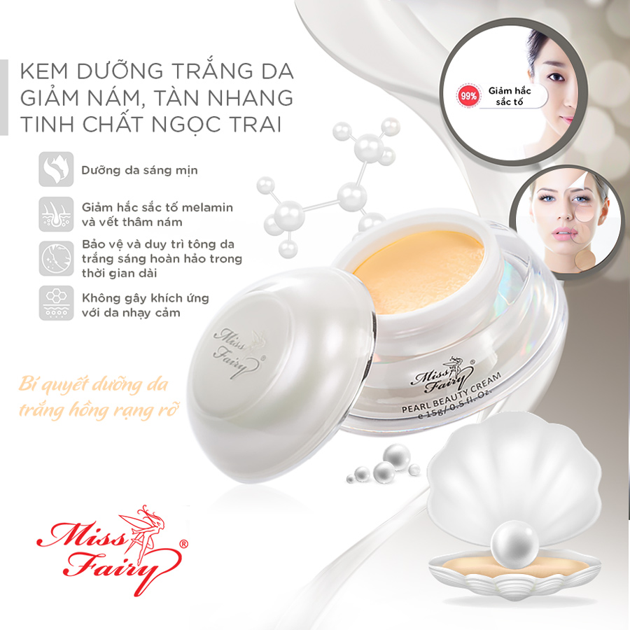 KEM MISSFAIRY NGỌC TRAI 15G - XOÁ THÂM NÁM - ĐỒI MỒI - TÀN NHANG