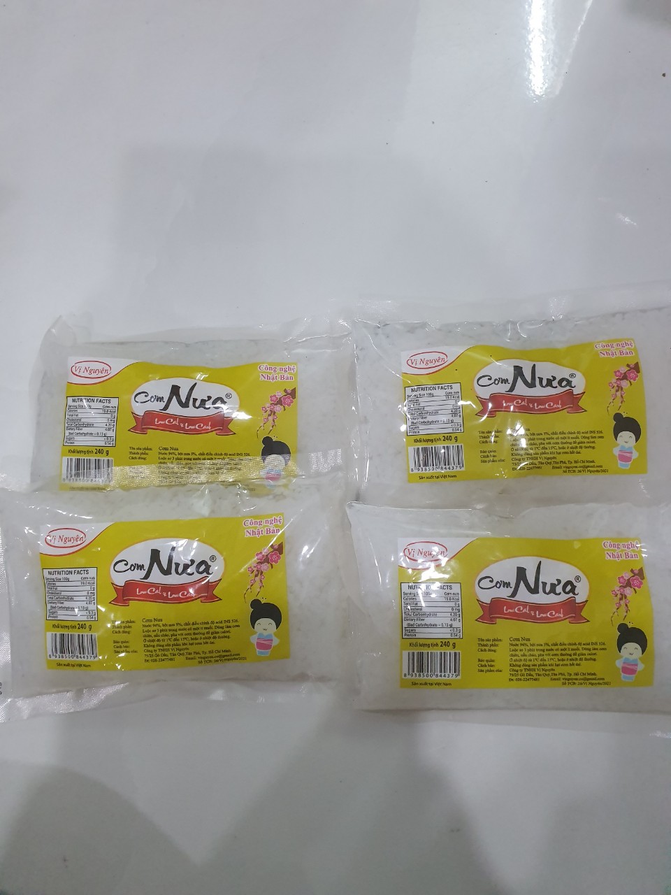 Combo 4 Gói Cơm Nưa Vị Nguyên Das Keto 240g