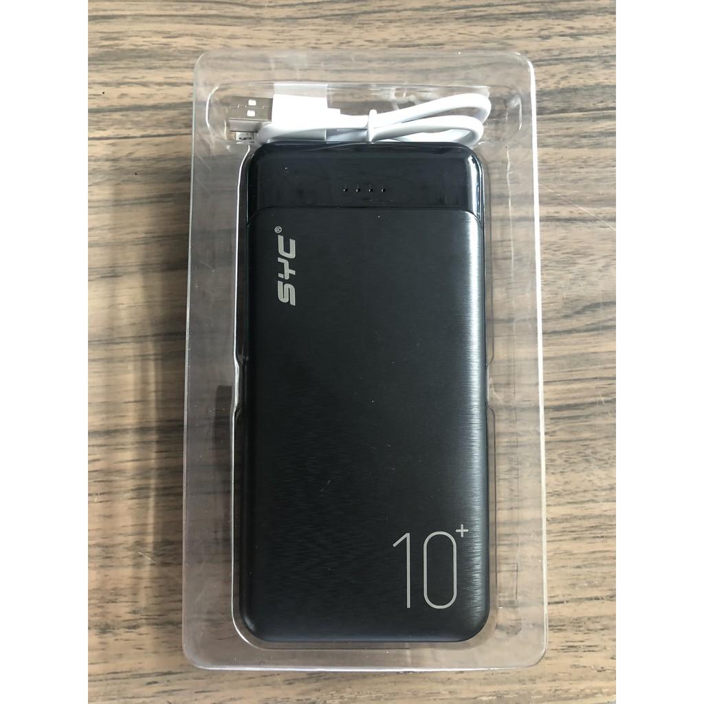 Sạc dự phòng SYC dung lượng 10000 mAh sạc nhanh Cổng USB Kép Thiết Kế Nhỏ Gọn Tiện Lợi Dành Cho Xiaomi Samsung iP - Hàng Chính Hãng