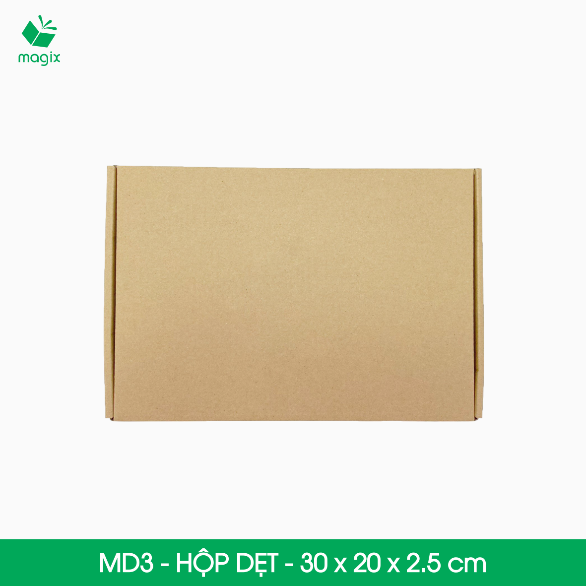 MD3 - 30x20x2.5cm - 100 Thùng hộp carton trơn đóng hàng