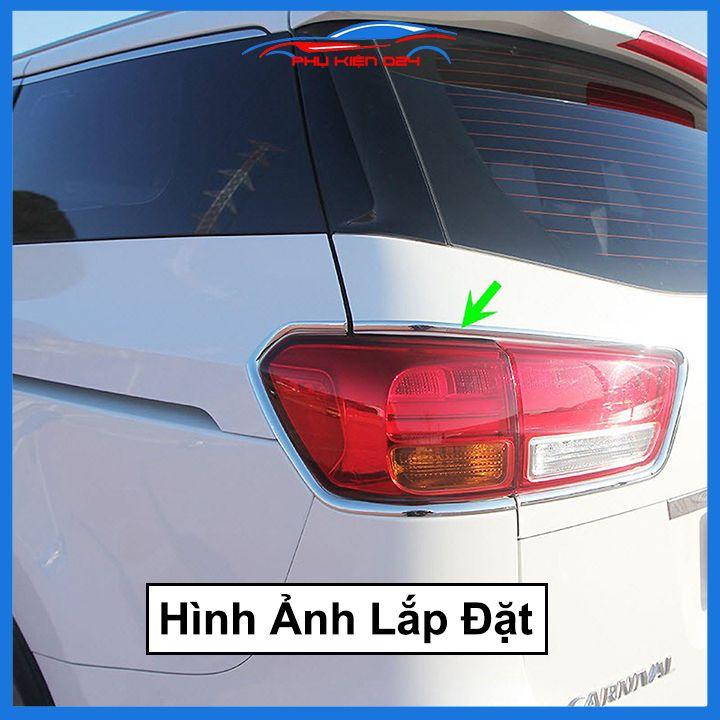 Ốp viền đèn pha hậu mạ crom Kia Sedona chống trầy trang trí bảo vệ xe