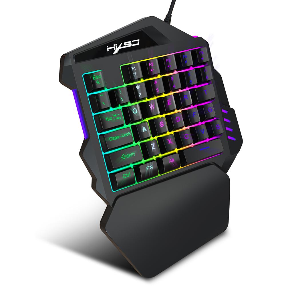 35 Phím Bàn phím chơi game HXSJ V100 Mini có dây USB thay thế cho PUBG LOL CS Gamer