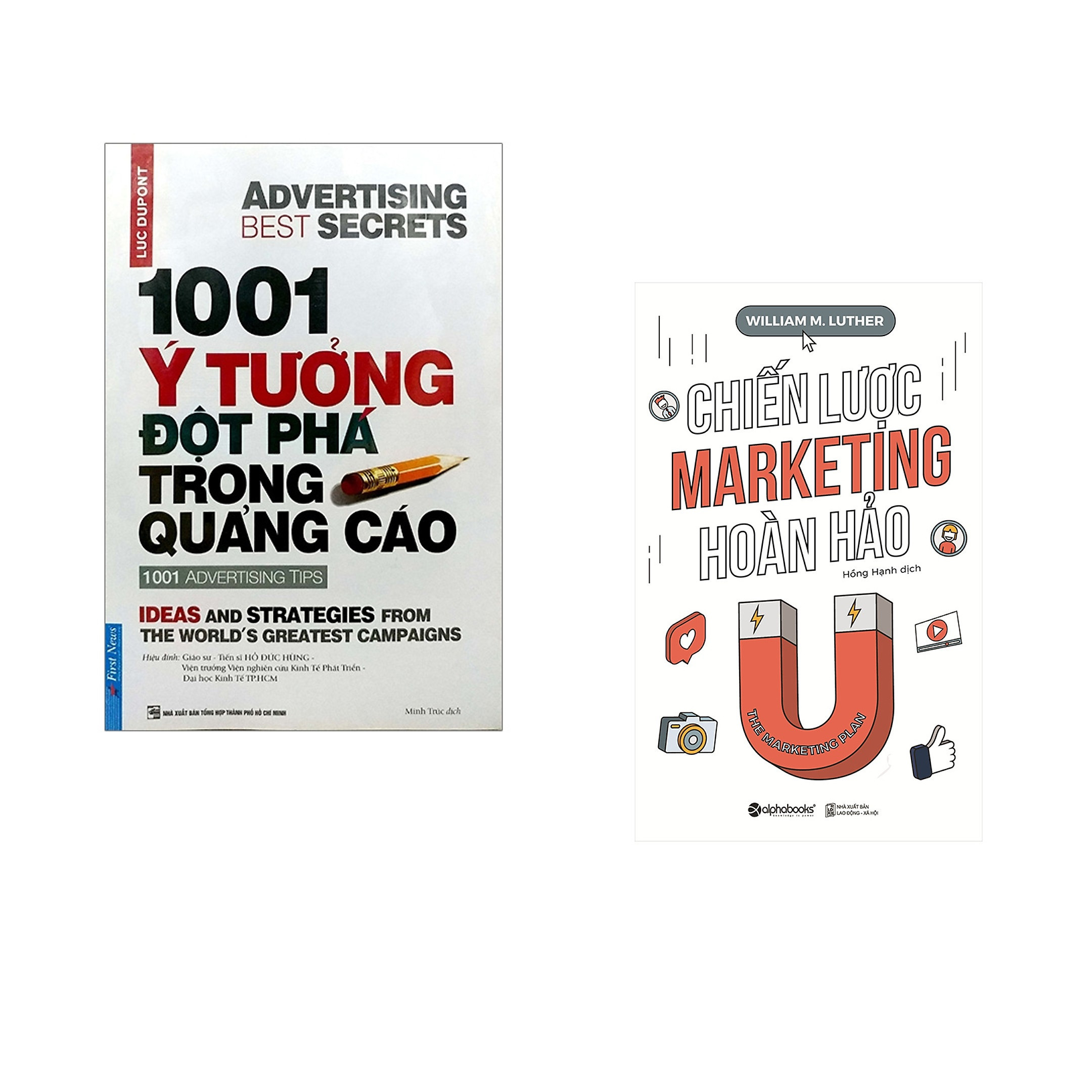 Combo 2 cuốn sách: 1001 ý Tưởng Đột Phá Trong Quảng Cáo + Chiến Lược Marketing Hoàn Hảo